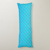 Mermaid Pattern in Aqua Blue en Paars Lichaamskussen (Achterkant (Verticaal))
