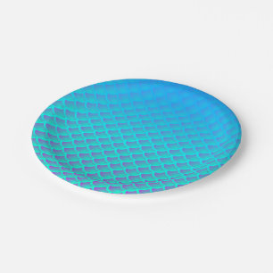 Mermaid Pattern in Aqua Blue en Paars Papieren Bordje