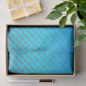 Mermaid Pattern in Aqua Blue en Paars Tissuepapier (Geschenk)