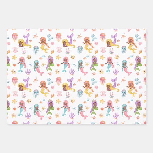 Mermaid Pattern Inpakpapier Vel (Voorkant 2)