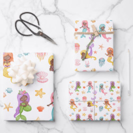 Mermaid Pattern Inpakpapier Vel