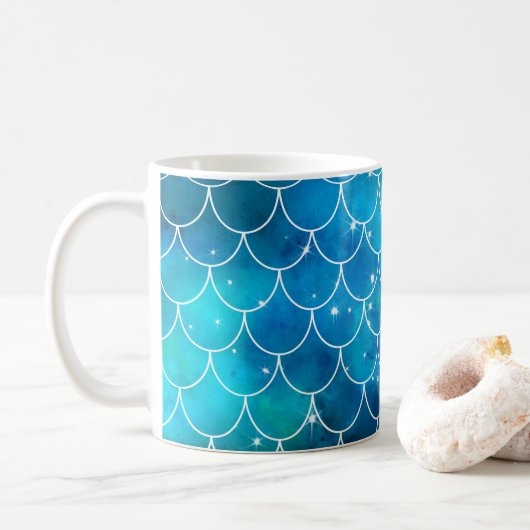 Mermaid Pattern Koffiemok (Met donut)