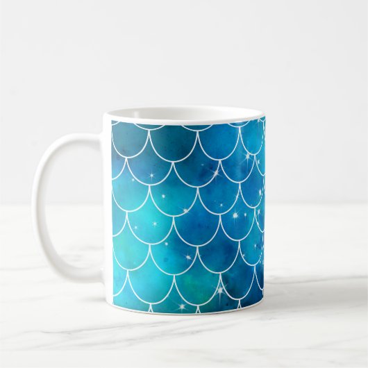 Mermaid Pattern Koffiemok (Links)