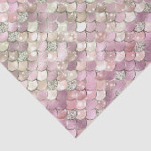 Mermaid Pattern roze Silver Scales Elegant Art Tissuepapier (Detail)