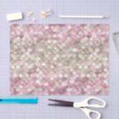 Mermaid Pattern roze Silver Scales Elegant Art Tissuepapier (Craft)