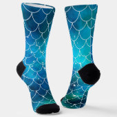 Mermaid Pattern Sokken (Gebogen)
