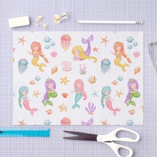 Mermaid Pattern Tissuepapier (Craft)