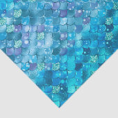 Mermaid Pattern Turquoise Blue Scales Design Art Tissuepapier (Detail)
