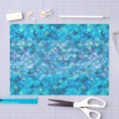 Mermaid Pattern Turquoise Blue Scales Design Art Tissuepapier (Craft)