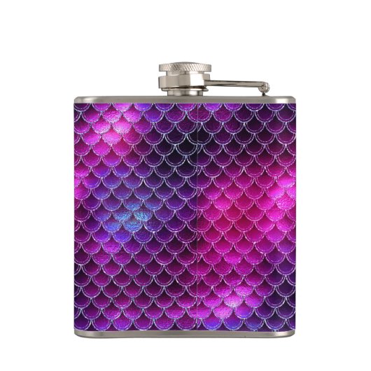 Mermaid Pearls en Scales Monogram Roze ID600 Heupfles (Achterkant)