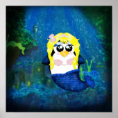 Mermaid Penguin Poster (Voorkant)