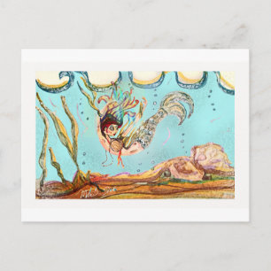 Mermaid Performs Briefkaart