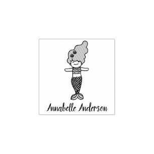Mermaid Personaliseren Rubberstempel