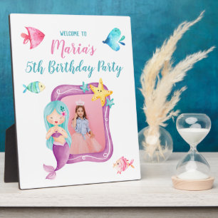 Mermaid Photo Birthday Welkomstteken Fotoplaat