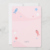 Mermaid Photo Lijst Birthday Party Kaart (Achterkant)