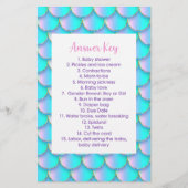 Mermaid Pink Gold Baby Emoji Pictionary Game (Achterkant)