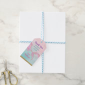 Mermaid Pink Gold Birthday Cadeaulabel (Met Touw)