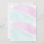 Mermaid Pink Gold Birthday Kaart (Achterkant)