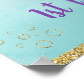 Mermaid Pink Gold Birthday Poster (Hoek)