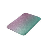 Mermaid Pink Green Sparkly Glitter Ombre Badmat (Gekanteld)