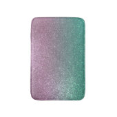 Mermaid Pink Green Sparkly Glitter Ombre Badmat (Voorkant Verticaal)