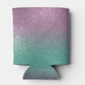 Mermaid Pink Green Sparkly Glitter Ombre Blikjeskoeler (Achterkant)