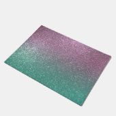 Mermaid Pink Green Sparkly Glitter Ombre Deurmat (Schuin)
