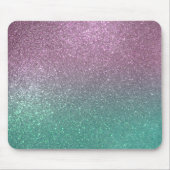 Mermaid Pink Green Sparkly Glitter Ombre Muismat (Voorkant)