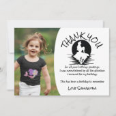 Mermaid Pink Paars Birthday Party Dank je Kaart (Voorkant)