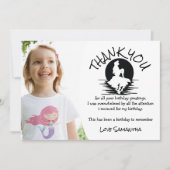 Mermaid Pink Paars Birthday Party Hartelijk dank Kaart (Voorkant)