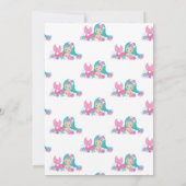 Mermaid Pink Paars Birthday Party Invitation Kaart (Achterkant)