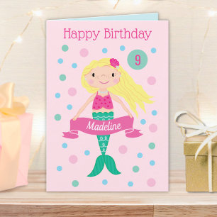 Mermaid Pink, persoonlijk gepersonaliseerd tijdper Kaart