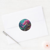 Mermaid Pink Ronde Sticker (Envelop)