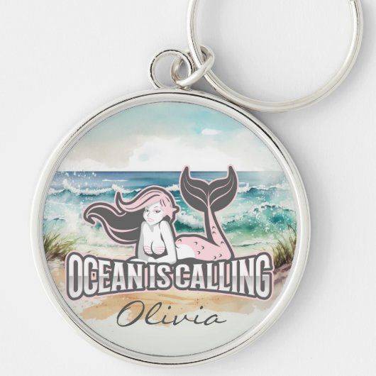 Mermaid Pink Sleutelhanger (Voorkant)