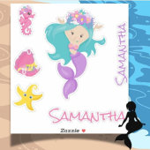 Mermaid Pink Zee vrienden Sticker