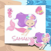 Mermaid Pink Zee vrienden Sticker
