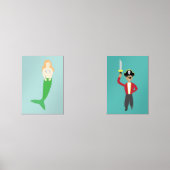 Mermaid & Pirate Muurkunst Sets (Voorkant)