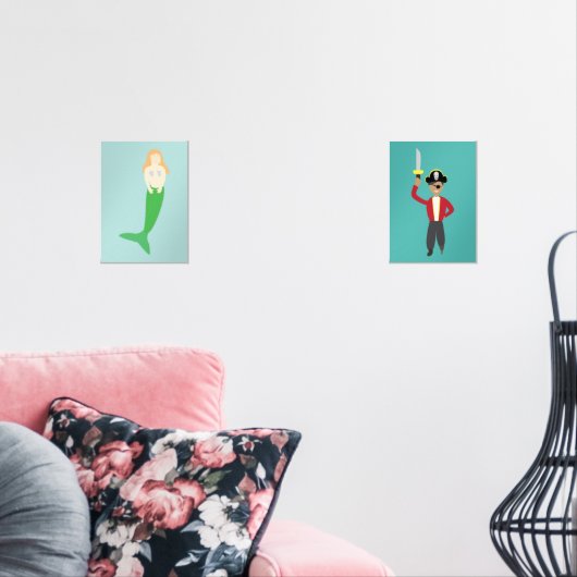 Mermaid & Pirate Muurkunst Sets (Woonkamer)
