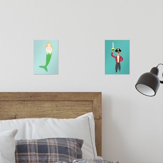 Mermaid & Pirate Muurkunst Sets (Slaapkamer)