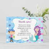 Mermaid Pirate onder Zee - Hartelijk dank Bedankkaart (Staand voorkant)