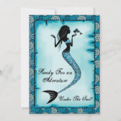 Mermaid, Pirate Party Invitations Kaart (Achterkant)