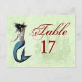 Mermaid Pirate Place-kaarten Briefkaart (Voorkant)