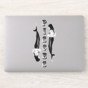 Mermaid Pisces Zodiac Geboorteplaats Astrology art Sticker
