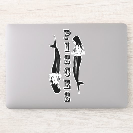 Mermaid Pisces Zodiac Geboorteplaats Astrology art Sticker (Computer)