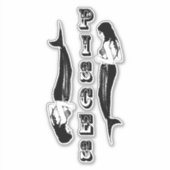 Mermaid Pisces Zodiac Geboorteplaats Astrology art Sticker (Voorkant)