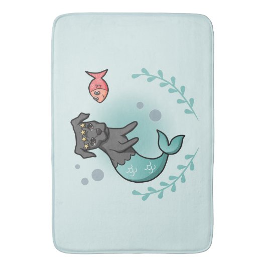 Mermaid Pit Bull Badmat (Voorkant Verticaal)