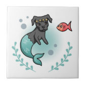 Mermaid Pit Bull Tegeltje (Voorkant)