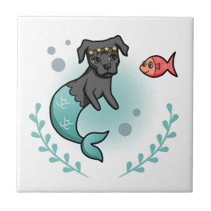 Mermaid Pit Bull Tegeltje