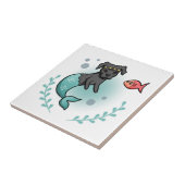 Mermaid Pit Bull Tegeltje (Zijkant)