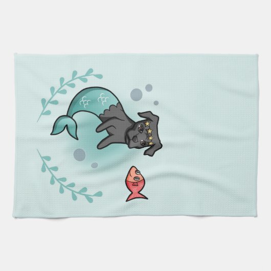 Mermaid Pit Bull Theedoek (Horizontaal)